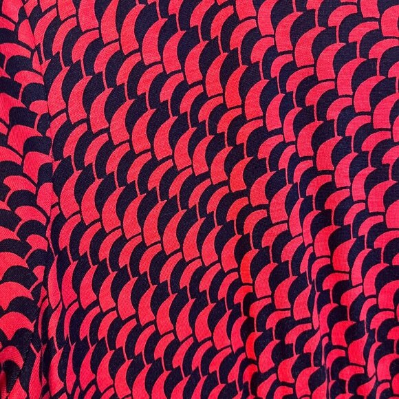 BODEN Thea Long Sleeve Pink Geometric Midi Dress 12P - Picture 5 of 7